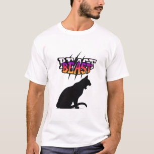 Camiseta Gato BEAST - Atitude Negrito em uma Sombra Silenci