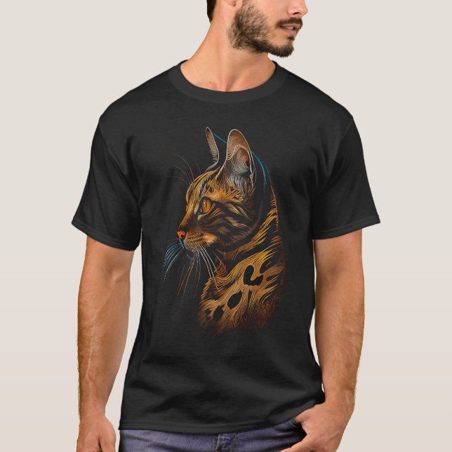 Camiseta Gato Bengal  1 (Frente)