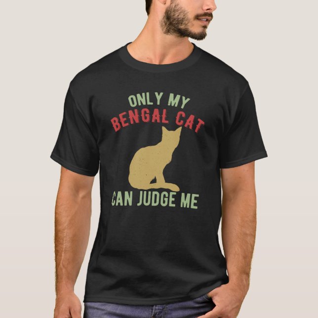 Camiseta Gato Bengal Engraçado (Frente)