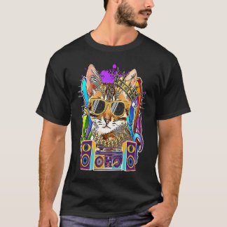 Camiseta Gato Bengal Hip Hop Música Rap dos Anos 90