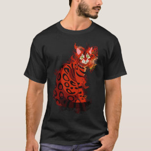 Camiseta Gato Bengal Realista com Salpicos de Água