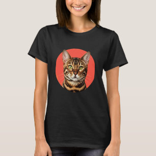 Camiseta Gato Bengal Rosto Amante Felino Exótico