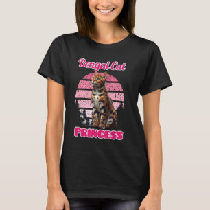 Camiseta Gato Bengala Mãe BENGAL PRINCESS Engraçado Gato Be