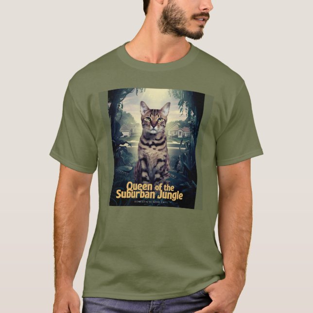 Camiseta Gato Bengala: Rainha da Selva Suburbana (Frente)