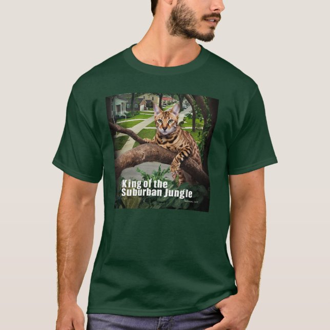 Camiseta Gato Bengala: Rei da Selva Suburbana (Frente)