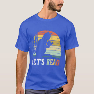 Camiseta Gato Bibliófilo Vamos Ler Gato Engraçado Lendo Liv