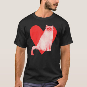 Camiseta Gato Birman Coração Vermelho Pet Fofinho Melhor Am