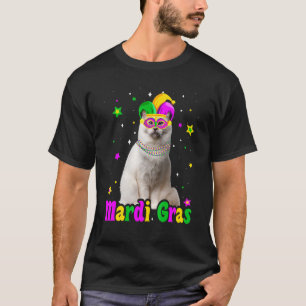 Camiseta Gato Birman Máscara Carnavais Mardi Gras Animais G
