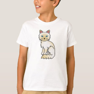Camiseta Gato Birman / Ragdoll de Pontas Creme