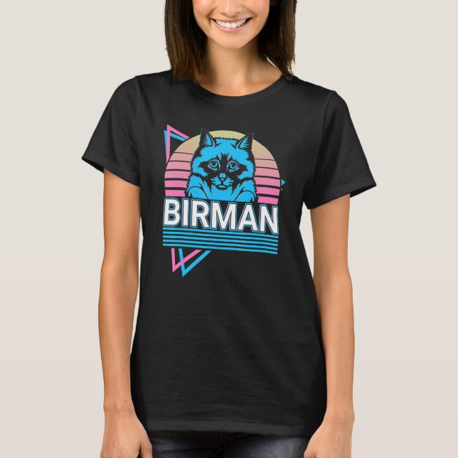 Camiseta Gato Birmanê Retro (Frente)