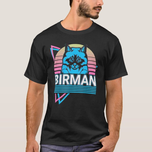 Camiseta Gato Birmanê Retro (Frente)