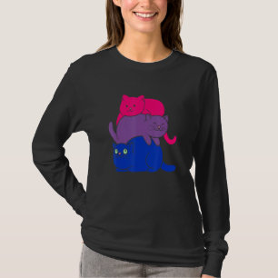 Camiseta Gato Bissexual Lgbtq Orgulho Gato Bissexual Gatos