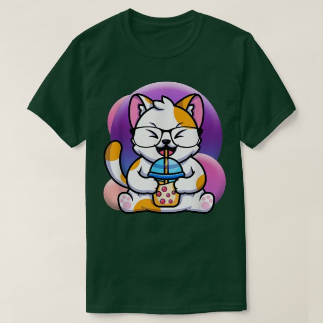 Camiseta gato boba come ramen anime kawaii neko, gato comen (Frente do Design)
