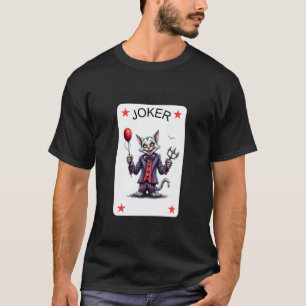 Camiseta Gato Bobo da Corte de Cartas de Baralho Preguiçoso