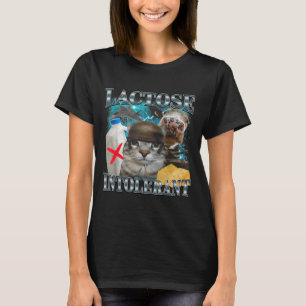 Camiseta Gato Bobo Intolerante à Lactose Meme Dito Divertid