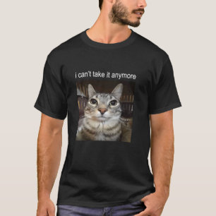 Camiseta Gato Bobo Olhando Fixo Não Aguenta Mais Meme