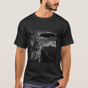 Camiseta Gato Bobtail Japonês Selfie com OVNI