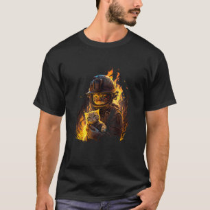Camiseta Gato Bombeiro de Resgate Design para Fa Animal