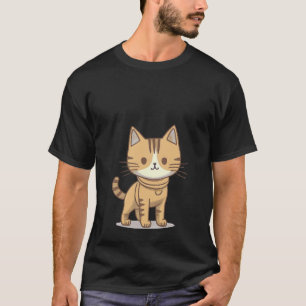 Camiseta gato bonitinho na suíte de espaço vista