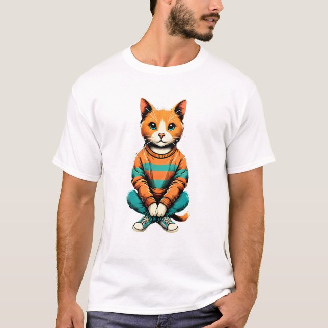 Camiseta Gato bonito (Frente)