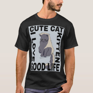 Camiseta Gato bonito, boa vida