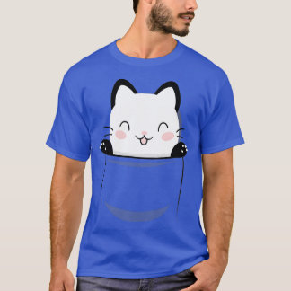 Camiseta Gato bonito bolso felino engraçado lindo