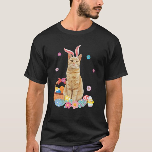 Camiseta Gato Bonito, Coelhinhos De Páscoa Para Meninas Cri (Frente)