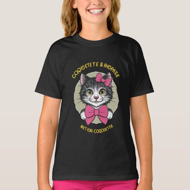 Camiseta Gato bonito com Arcos (Frente)
