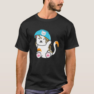 Camiseta Gato Bonito com Bolsa de Noodle sobre Gatos de Com