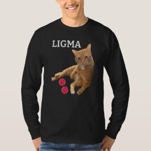 Camiseta Gato bonito com brinquedos Ligma piada