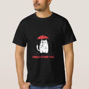 Camiseta Gato Bonito com Camisa-T de "Sorriso Alto"