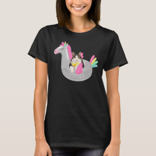 Camiseta Gato Bonito Com Margarita E Soro De Gatinho Flutua