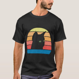Camiseta gato bonito com olho verde