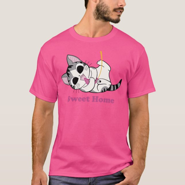 Camiseta Gato Bonito De Chi Em Casa (Frente)