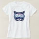 Camiseta Gato bonito de Gatinho com óculos de esqui (Frente do Design)