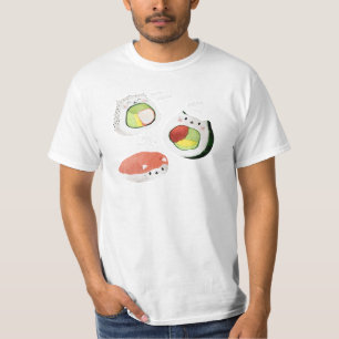 Camiseta Gato bonito do sushi