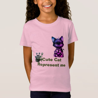 Camiseta Gato bonito e colorido com sua amiguinha