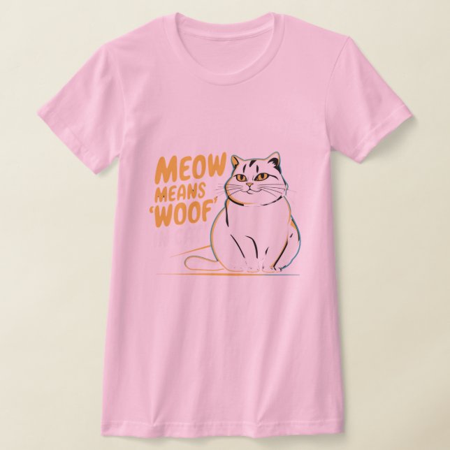 Camiseta Gato Bonito e Moinho (Postura )