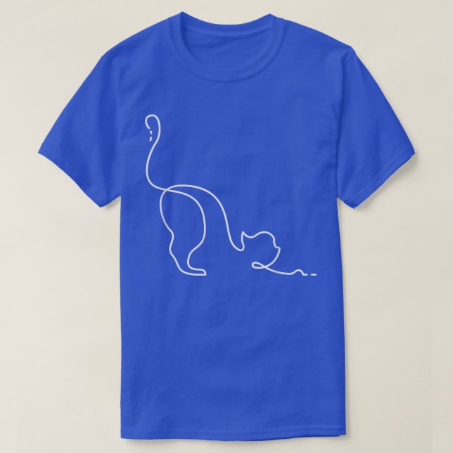 Camiseta Gato Bonito Espalha Linda Linha Gráfica Design (Frente do Design)