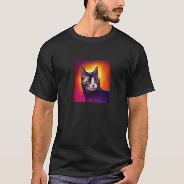 Camiseta Gato Bonito Face Gatinho Gatinho Gatinho Felino Mi (Frente)