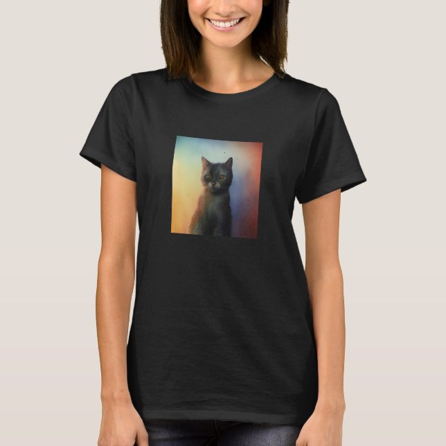 Camiseta Gato Bonito Face Gatinho Gatinho Gatinho Felino Mi (Frente)