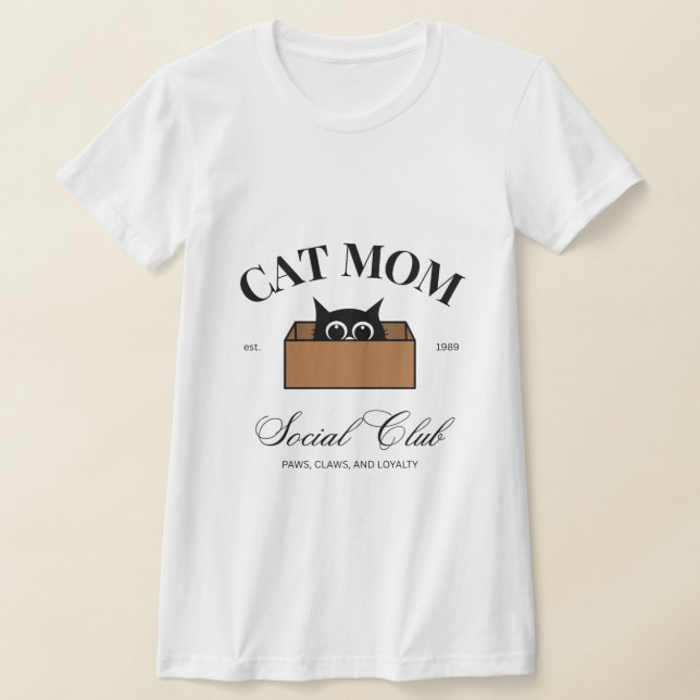 Camiseta Gato Bonito Mãe - Animais, Animais, Cães, Gatos (Postura )