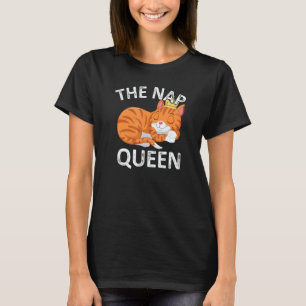 Camiseta Gato Bonito O Gatinho Da Rainha Nap Mulher Meninas