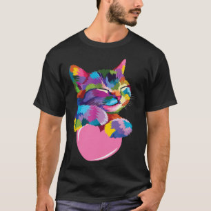 Camiseta Gato Bonito Para Adoção Colorida De Gatinhos De Ga