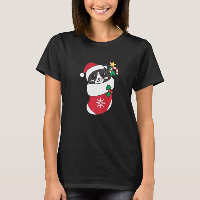 Camiseta Gato Bonito Para Gato De Natal 4 (Frente)