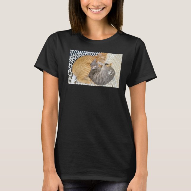 Camiseta Gato bonito para raparigas Gatos mulheres rapazes (Frente)