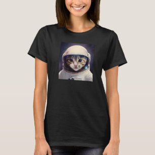 Camiseta Gato Bonito Vestindo Capacete de Astronauta para G