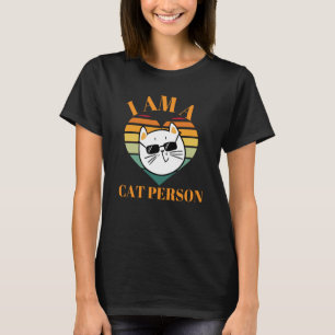Camiseta Gato Bonito Vintage Eu sou uma Pessoa de Gato