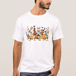 Camiseta Gato Bonito Vintage Halloween