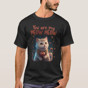 Camiseta Gato Bonito Você É Meu Casal De Meow Santo Valente